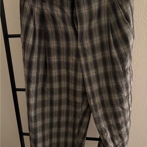 Urban Outfitters Charcoal and White Checkered Trousers